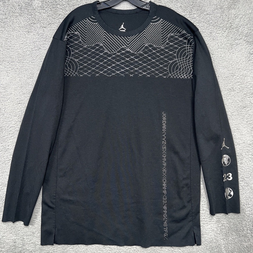 Nike Jordan ASG Toronto Champion Shirt Men's XL Black Long Sleeve #23 Pullover